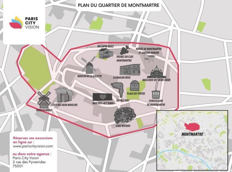 Apartamento Studyo Cosy 400 Metre Sacre Ceour París Exterior foto